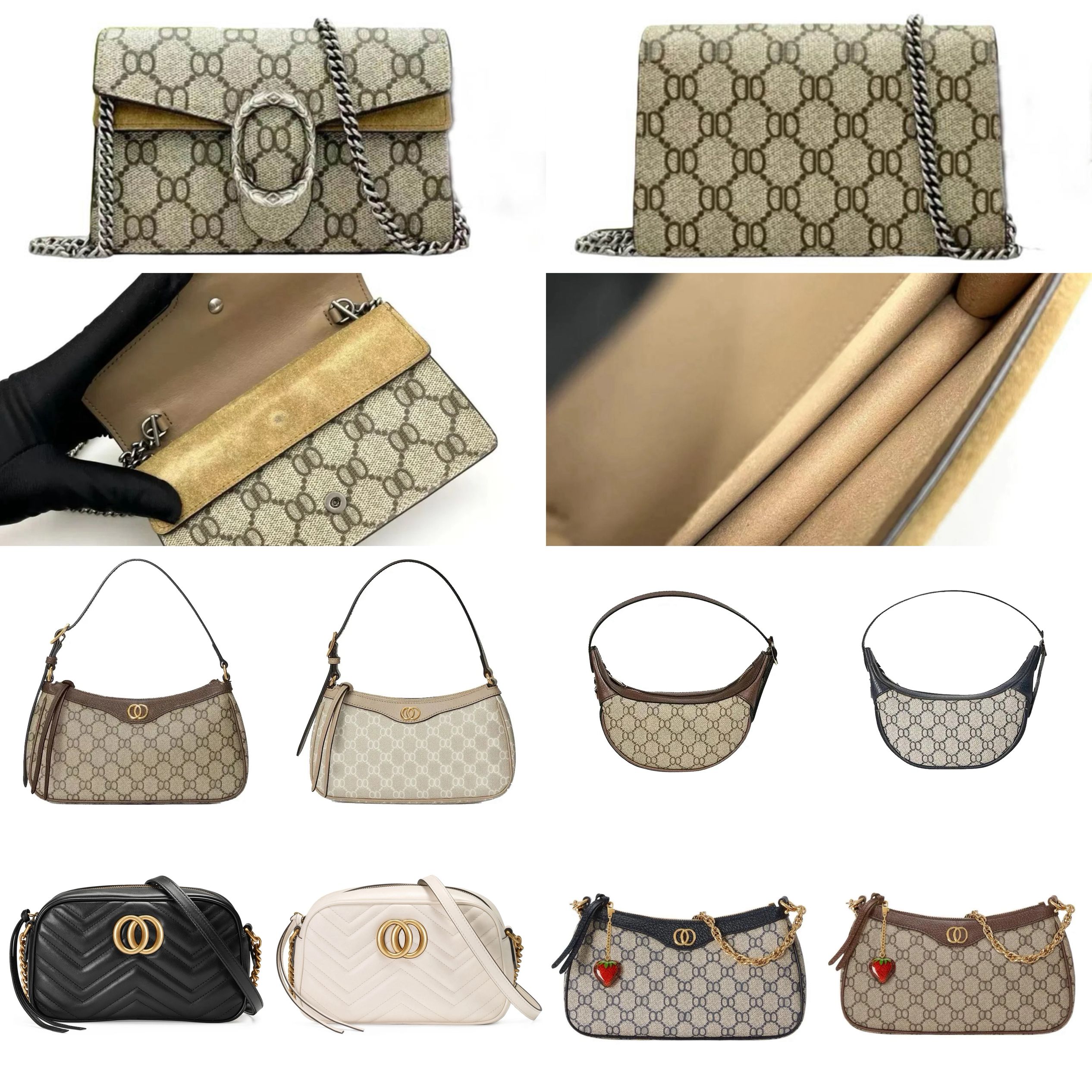 designer bag luxury bag womens bags card holder designer wallet tote bag 12A quality designer bags chain women shoulder bag Black red white crossbody bag handbag bags
