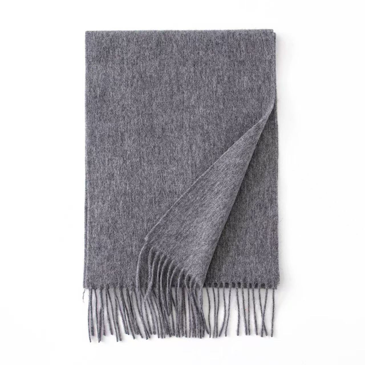 T916 wool scarf autumn and winter new solid color scarf ladies all-match neck thick warm shawl simple tassel