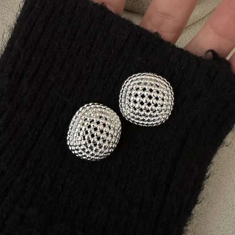 INS Fashion Popular Rings 925 Sterling Silver Geometric Round Open Adjustable Ring for Women