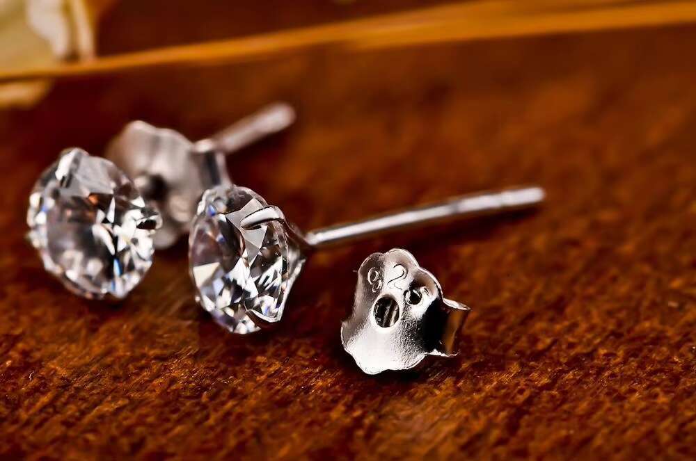 925 pure silver ladies 3mm to 10mm moissanite earrings