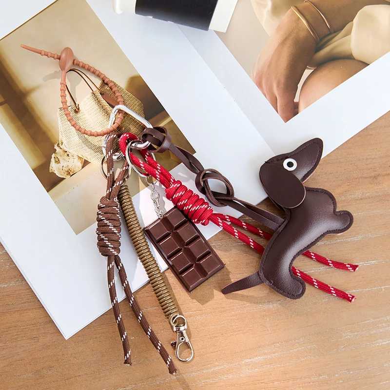 New Woven Rope Keychain Bag Decoration Hanging Keychain Tassel Phone Case Bag Charms Y2k Bag Pendant XJ250607