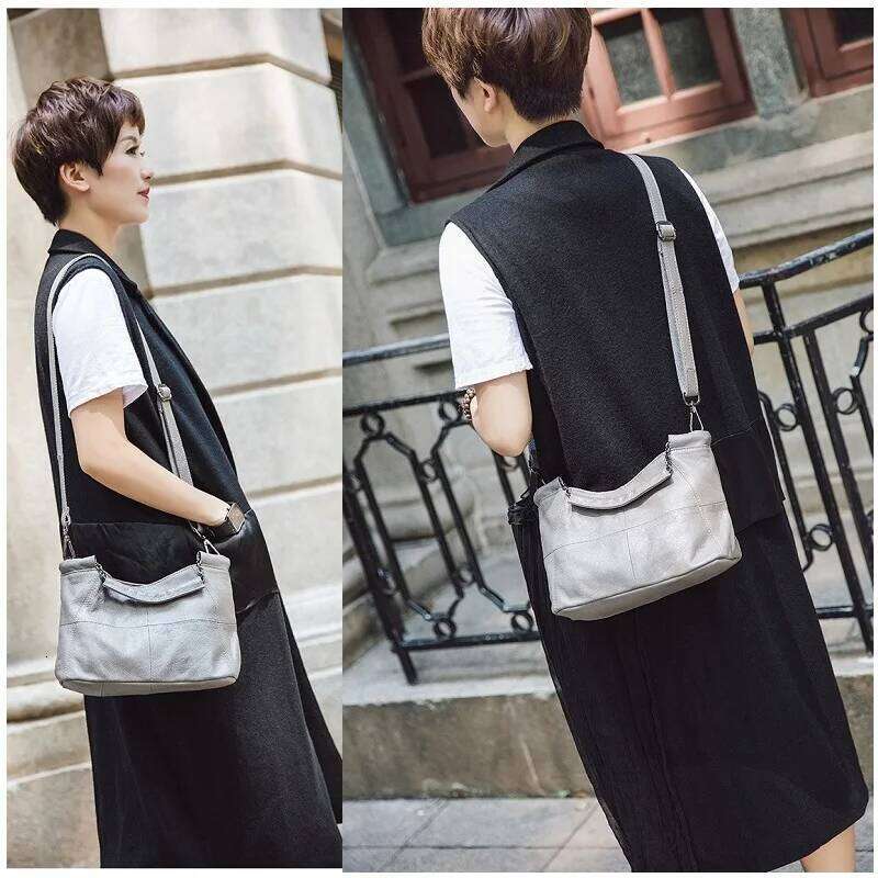 Woman Handbags Genuine Leather For Women 2023 Famous Designer Plaid Casual Totes Chains Crossbody Bags Ladies Shoulder Bag