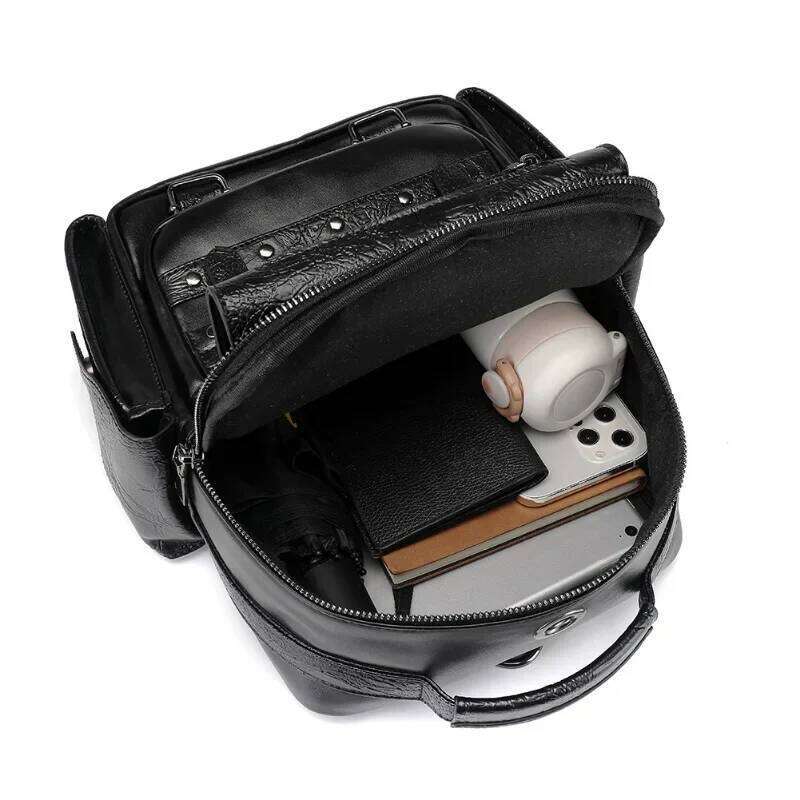 Designer Bag Goth Style Large Capacity Women S Backpack Skull Decoration Computer Bag Multi Function Unisex Waterproof