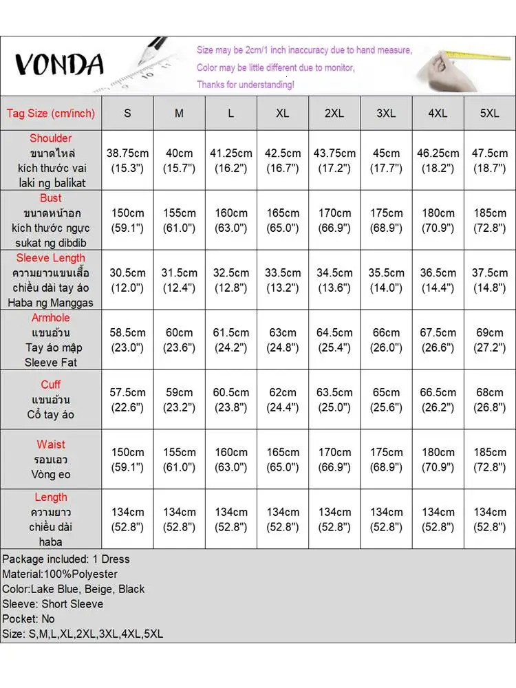 VONDA Plus Size 5XL Elegant Maxi Long Dress 2024 Fashion Satin Sexy Printed Patchwork Batwing Sleeve Vestidos Ruffle Robe 250526