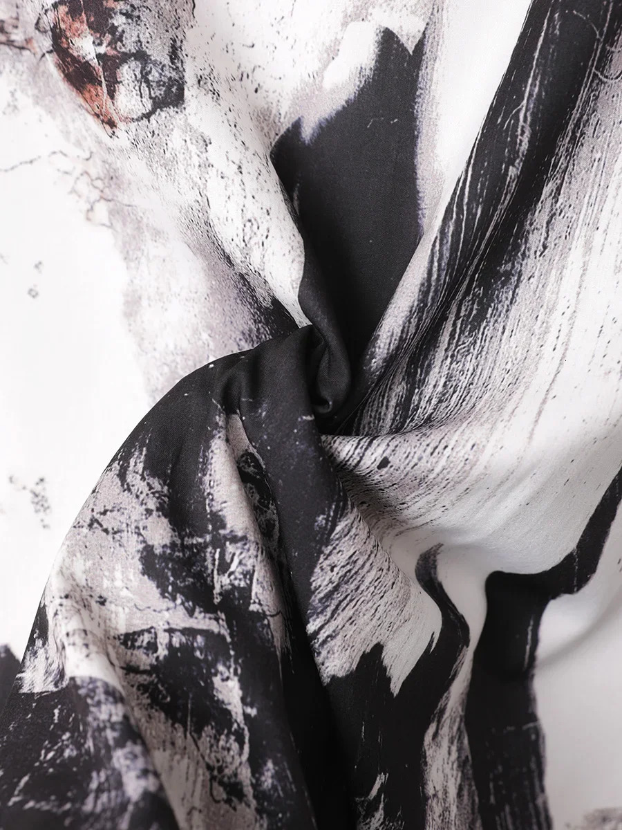 Oversized Loose Casual Tie Dye Printing Hawaiian Short Shirt for Men American Printing Summer Versatile Couple Men Streetwear 250606