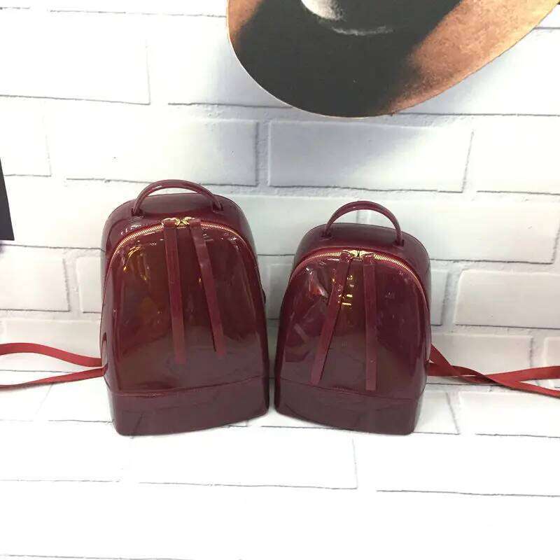 Hot Candy Color Summer Jelly Backpacks Waterproof PVC School Plastic Silicone Women Shoulder Bags Girls S L Size 046