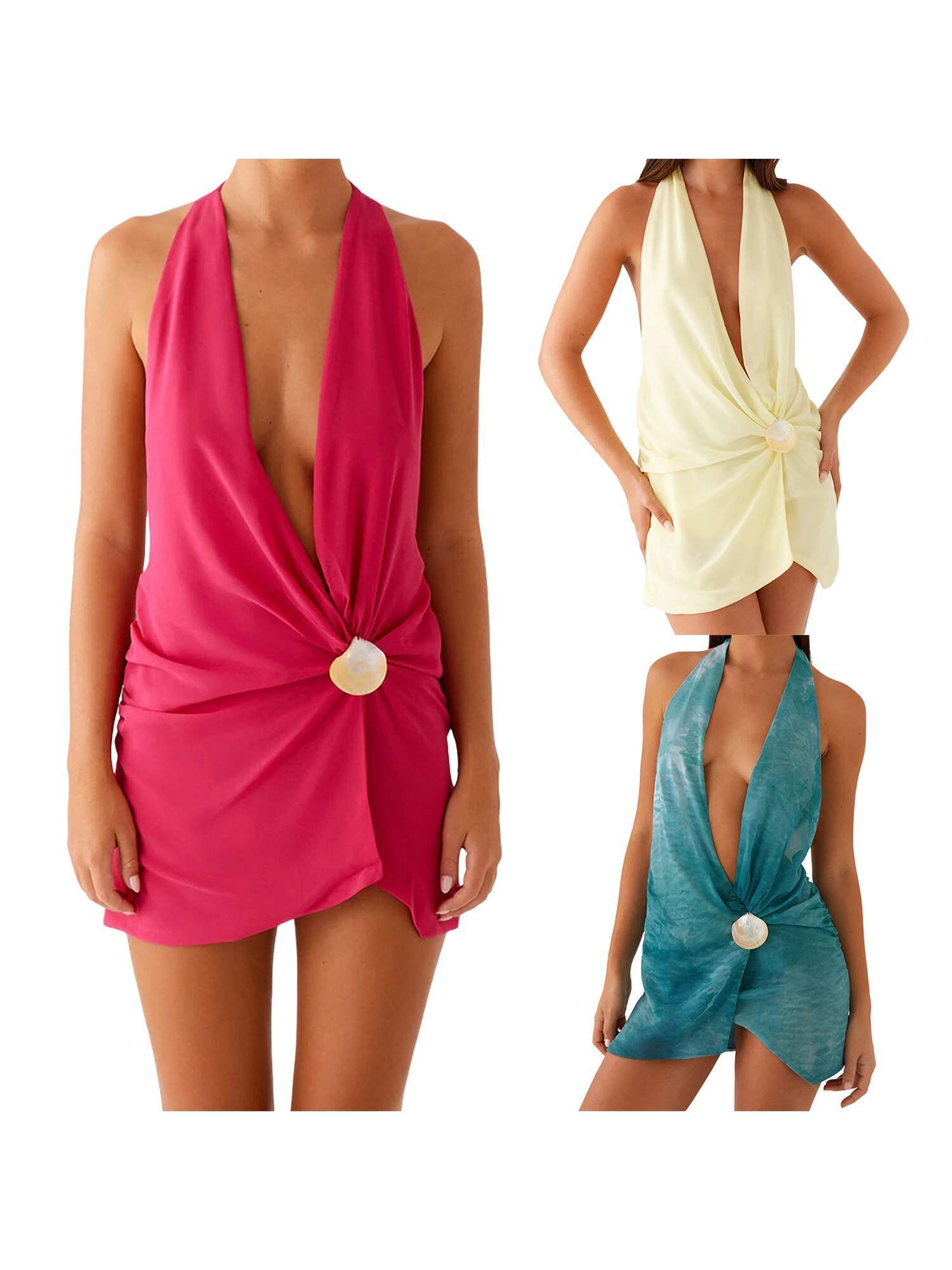 Elegant Floral Print Sleeveless Midi Dress with Ruffled V-neckline and Tie Waist Belt for Summer Beach Party or Date Night