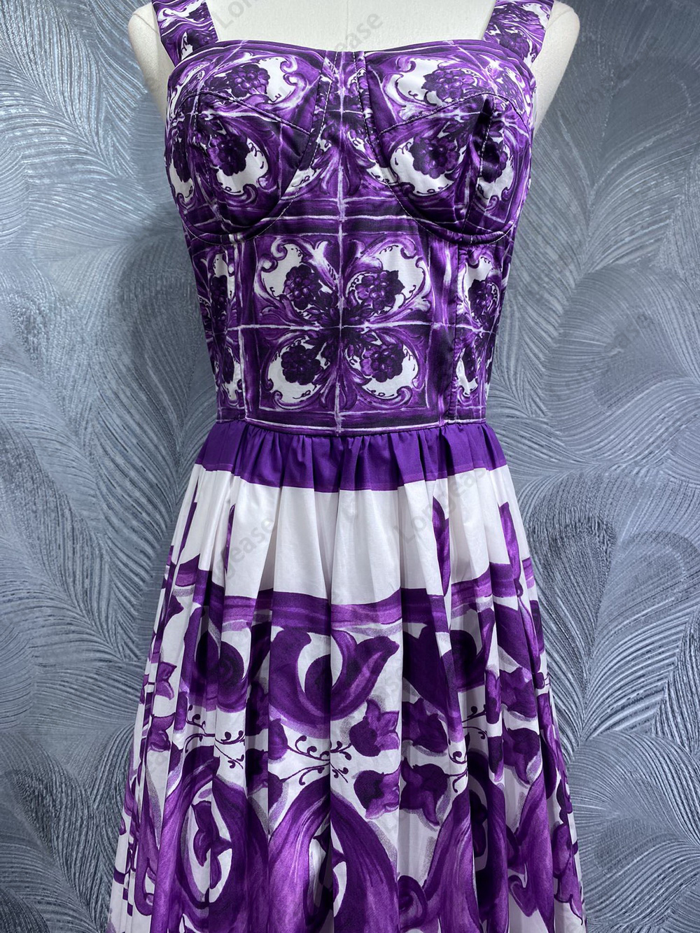 Vaction party birthday cotton floral printed gathered waist sleeveless long dress womens designer clothing dresses for woman C260312