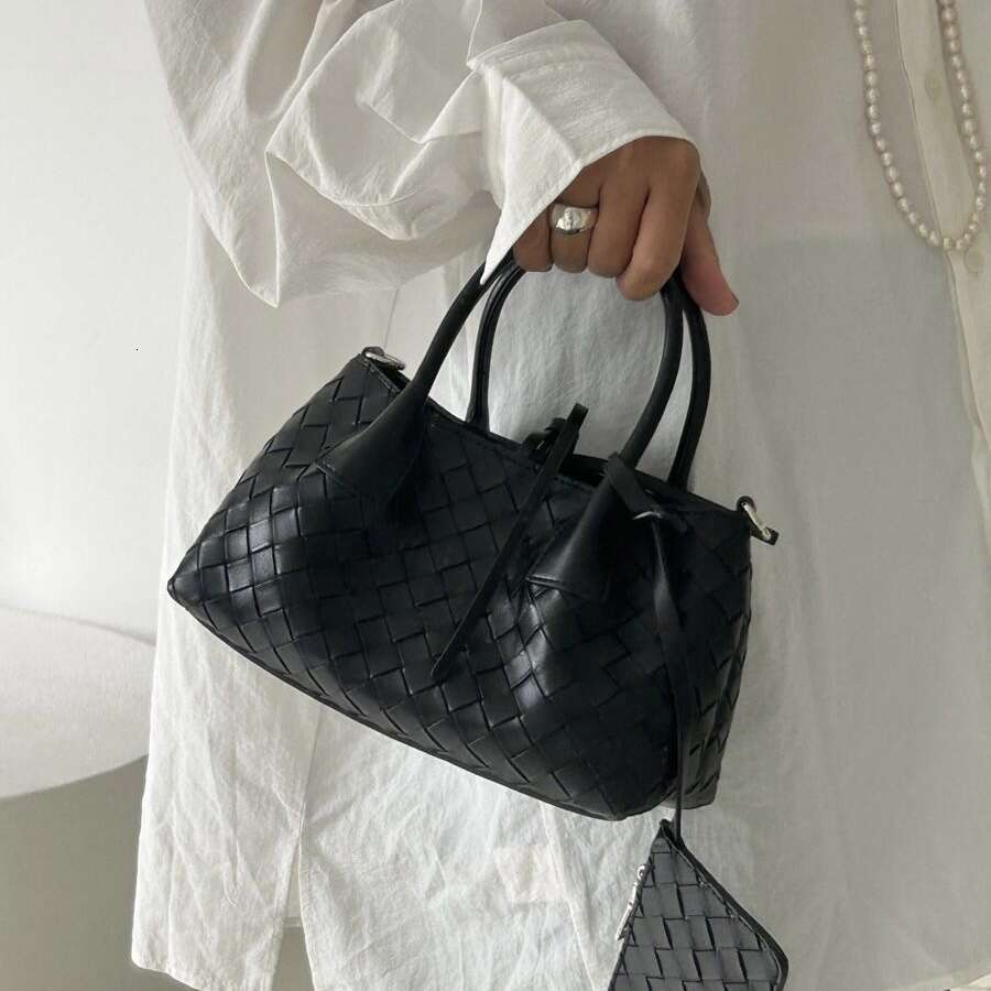 Stylish Jam Basket Handwoven Tote Large Bag for Women New Handheld Crossbody