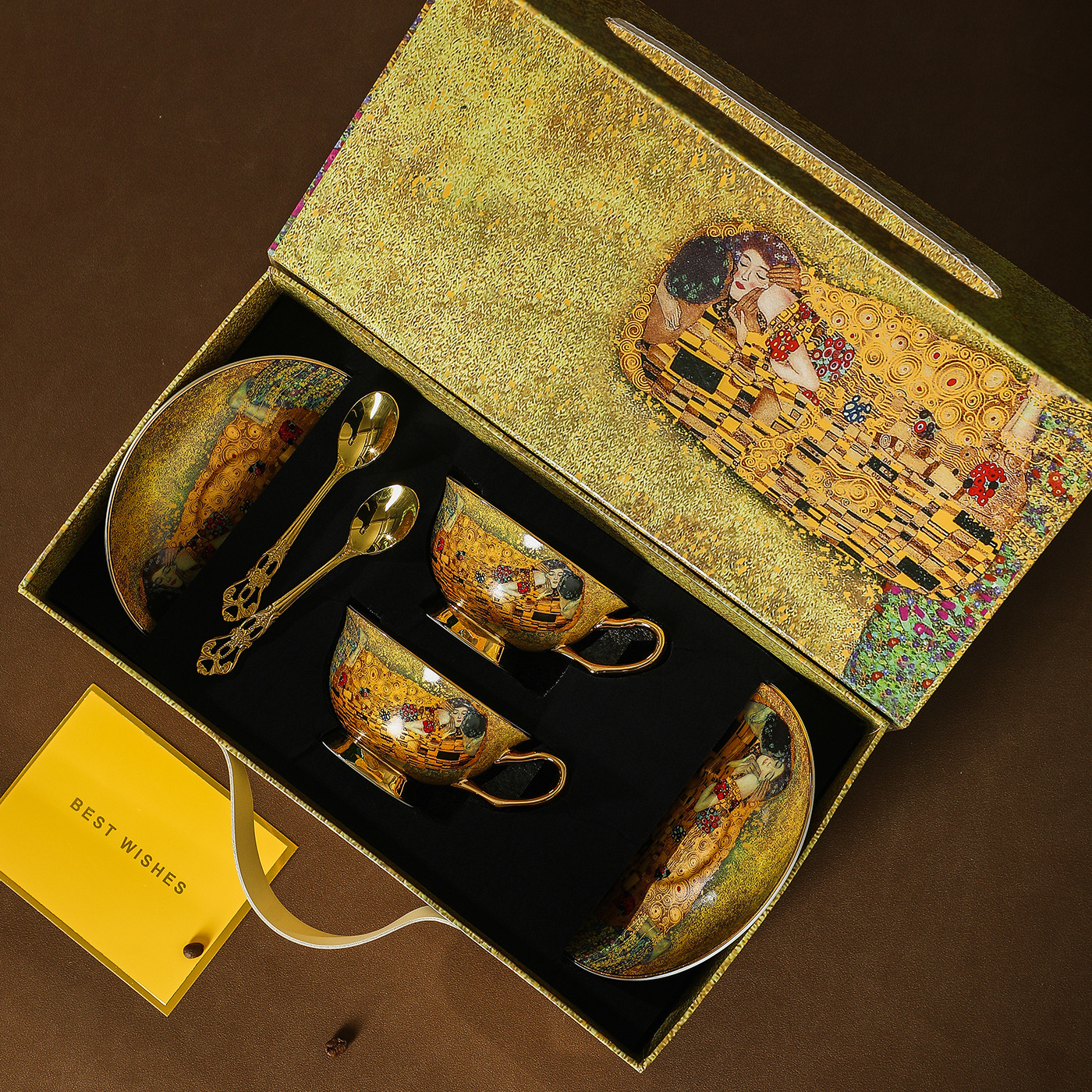 European coffee cup saucer bone China gift box set gift ceramic cup tea set afternoon tea cup