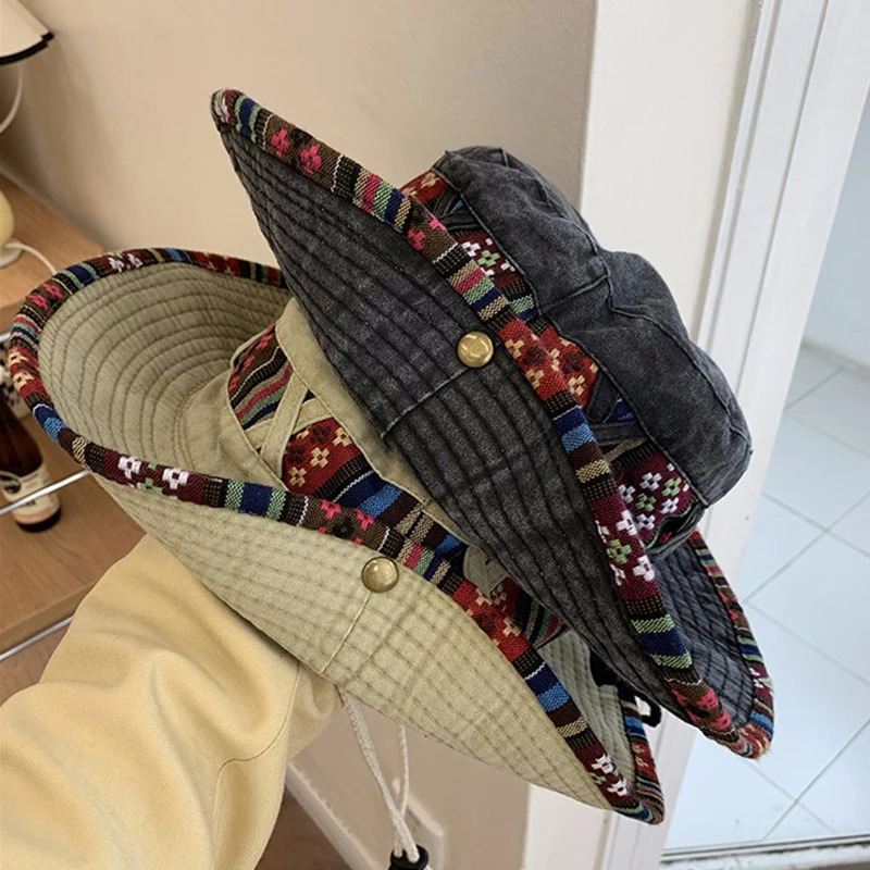 Fashion Summer Bucket Hat Outdoor Camping Cap Hiking Fishing Hats Fishing Accessories Bike Accessories Cowboy Hats Sun Caps 250606