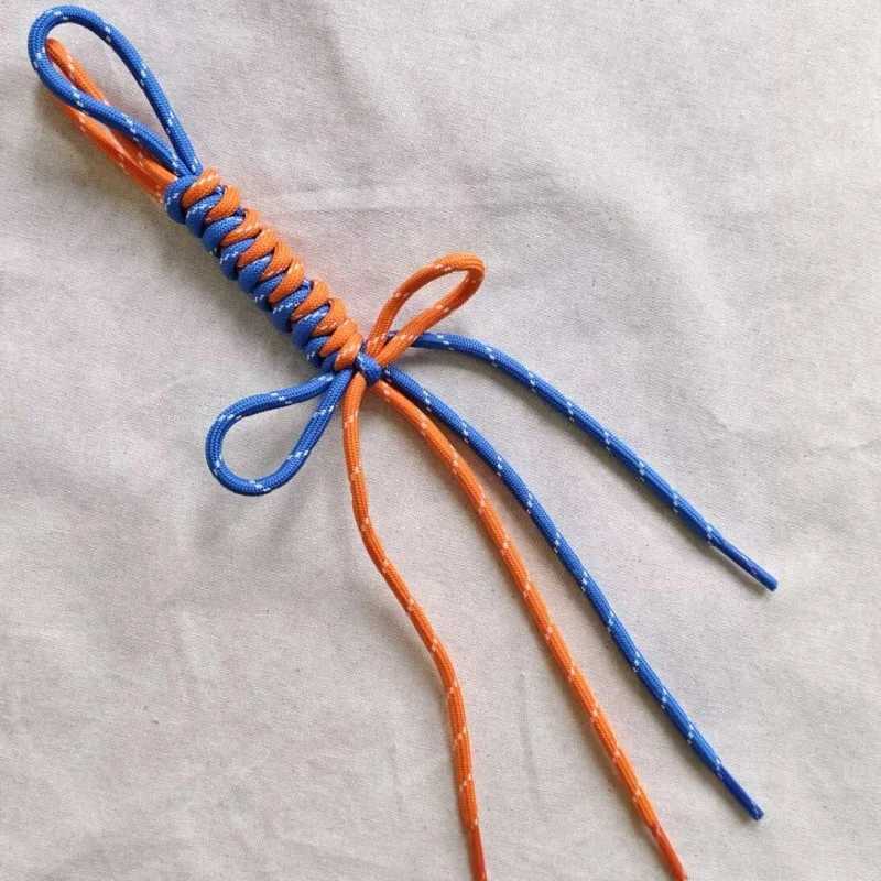 INS DIY Bag Charm Nylon Handmade Snake Knot Pendant Keychain Keyring For Women Handbag Hanging Dec Key HolderXJ250607