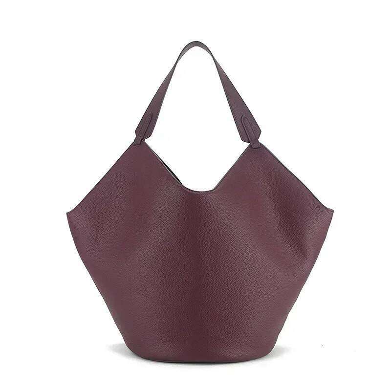 2024 New High Quality Lychee Grain Leather Large Capacity Shoulder Crossbody Bag 250605