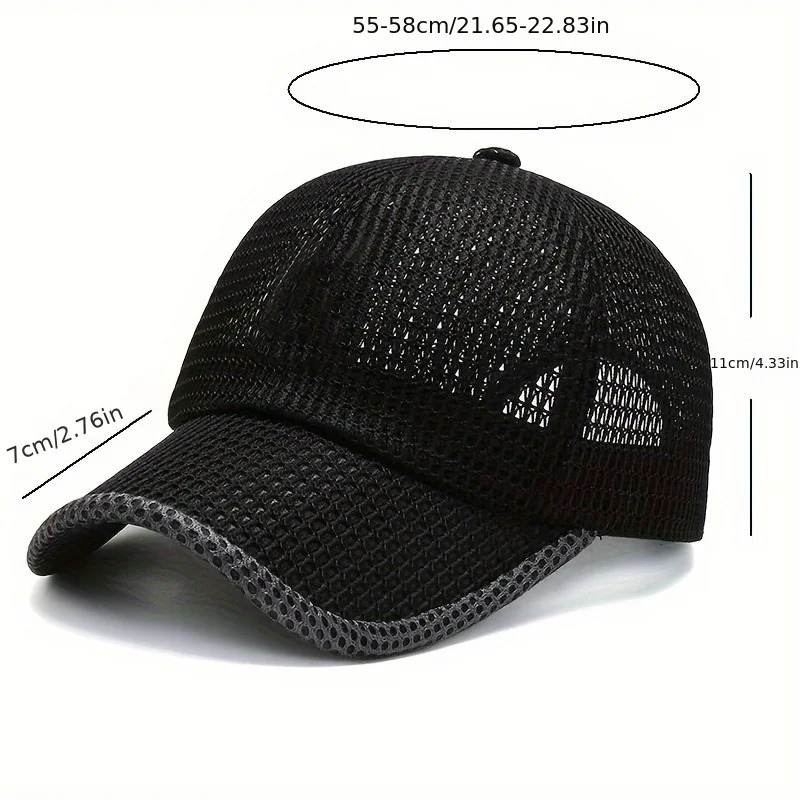 Quick-Dry Unisex Mesh Trucker Cap - Adjustable Lightweight Breathable - Ideal for Outdoor Sports Running Hiking Jogging 250605