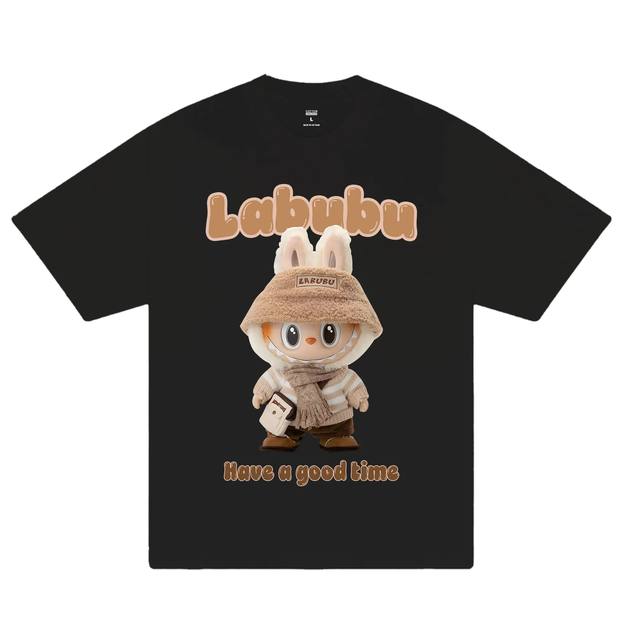 Labubu Designer T Shirts Y2k Anime Graphic Women Short Sleeve Sexy Girl Tops 100% Cotton Casual O-neck Women's Clothing 2025 New