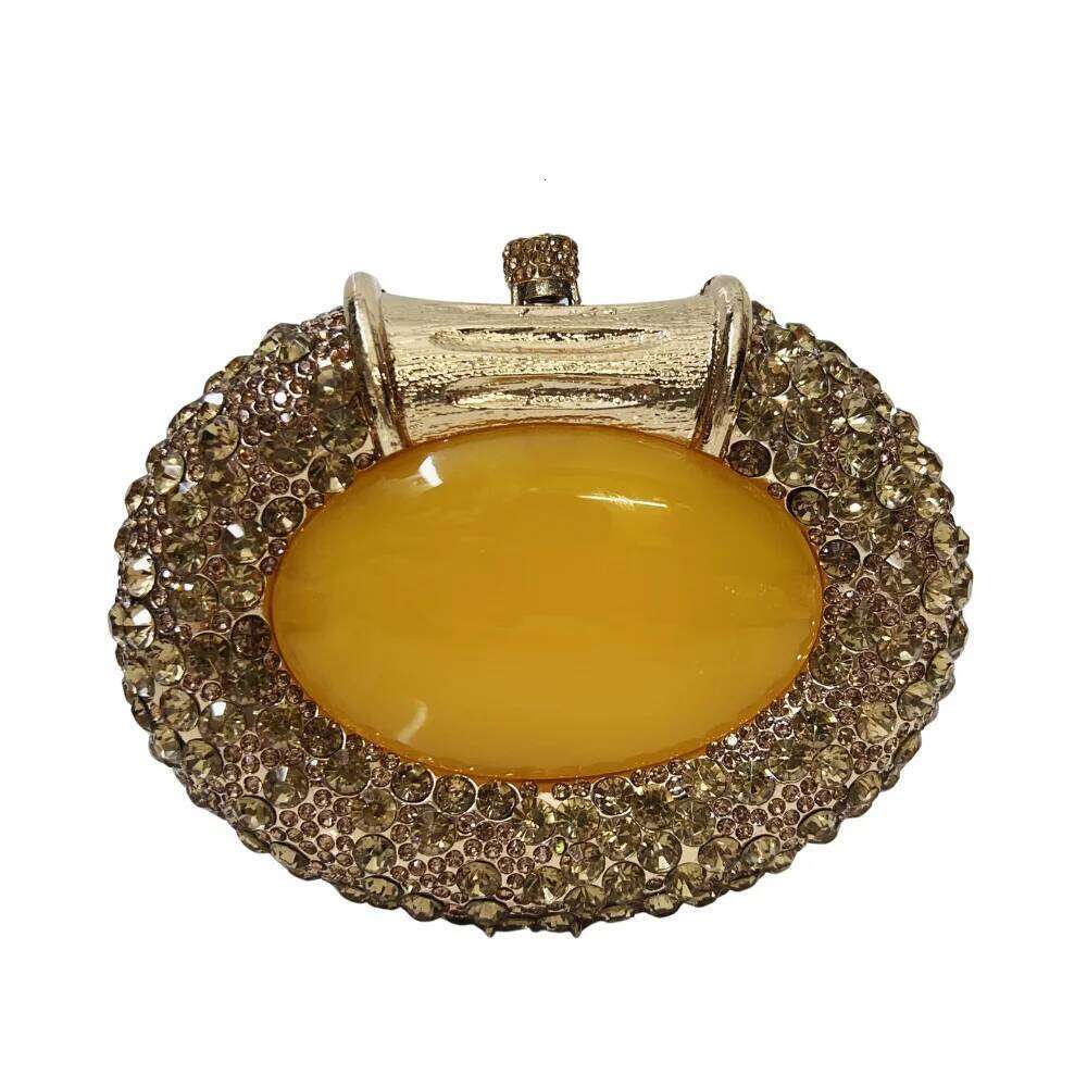 XIYUAN Oval Shaped Crystals Evening Bags Women Boutique Dia Clutch Purses And Handbags Bridal Wedding Gem Phone Purse