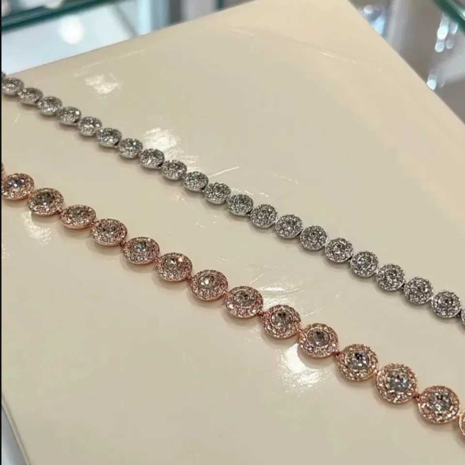 2025 High Quality Ladies Classic Happiness Diamond Round Crystal Necklace Set S925 Silver Gorgeous Jewelry Set Z250607