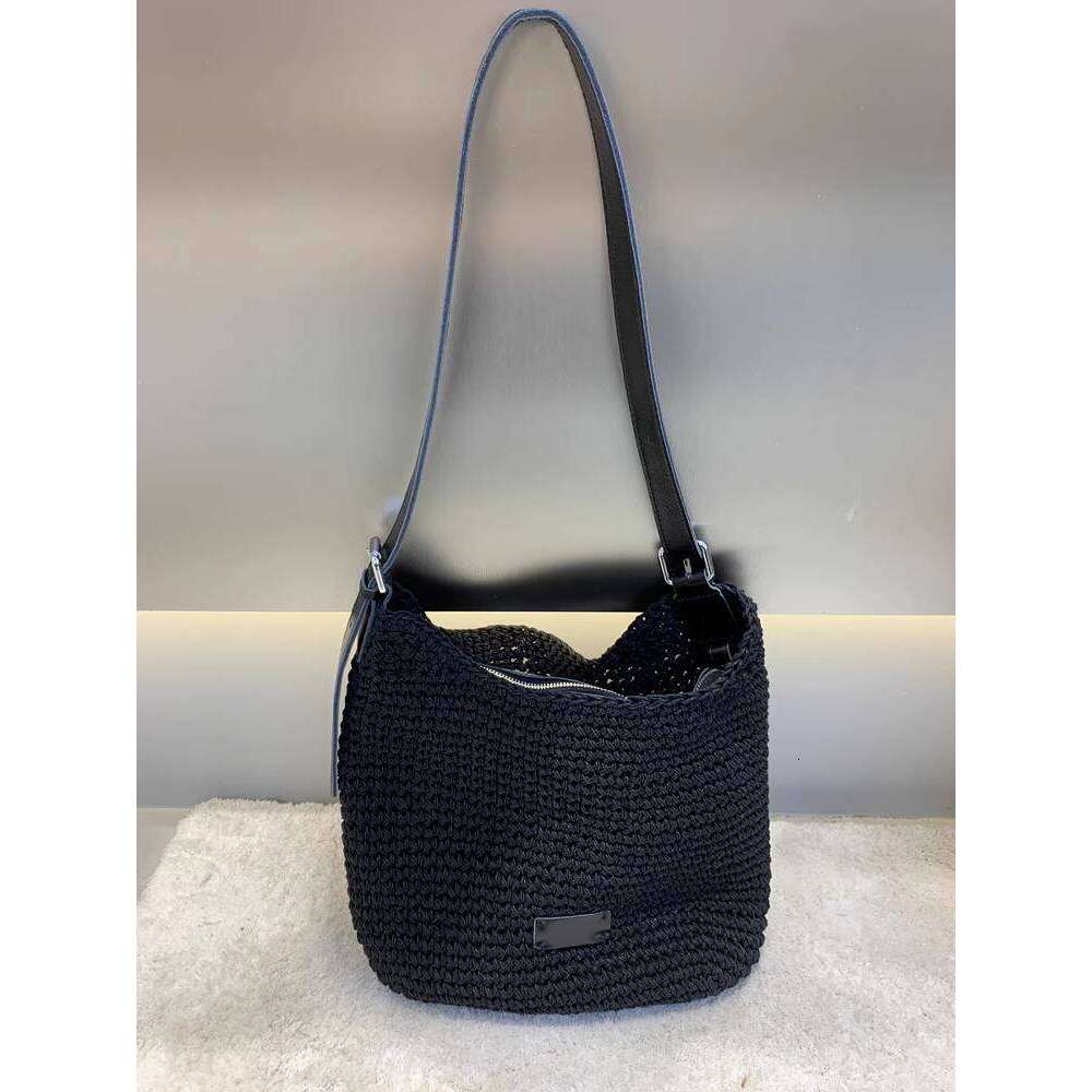 Women s New Color Block Cowhide Woven Large Capacity Tote Single Shoulder Underarm Mother Daughter Crossbody Bag