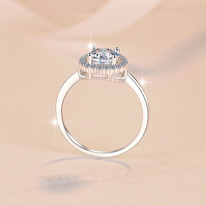 Sophisticated S925 Sterling Silver Piece Adorned by Genuine Moissanites A Timeless Statement Necklace or Earring Pairing