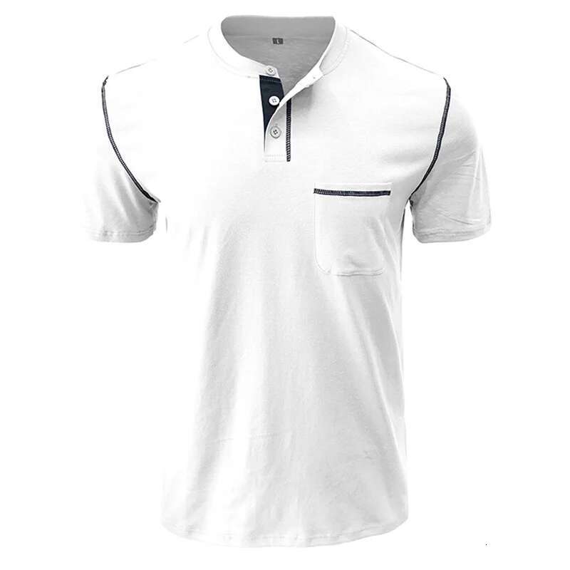 Mens Lightweight V-neck T-shirt Breathable Fit Short Sleeve Casual Tee Soft Comfortable Summer Tops with Pocket