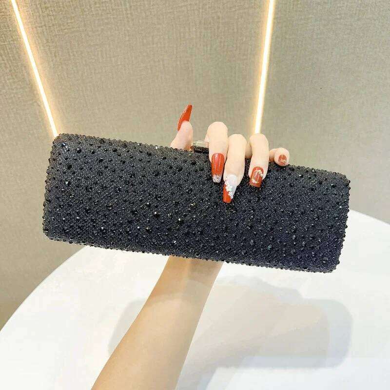 Blingbling Purses For Women Full Sparkling Evening Bags Fashion Dia Inlaid Formal Baguette Handbag Trendy Clutch Bag