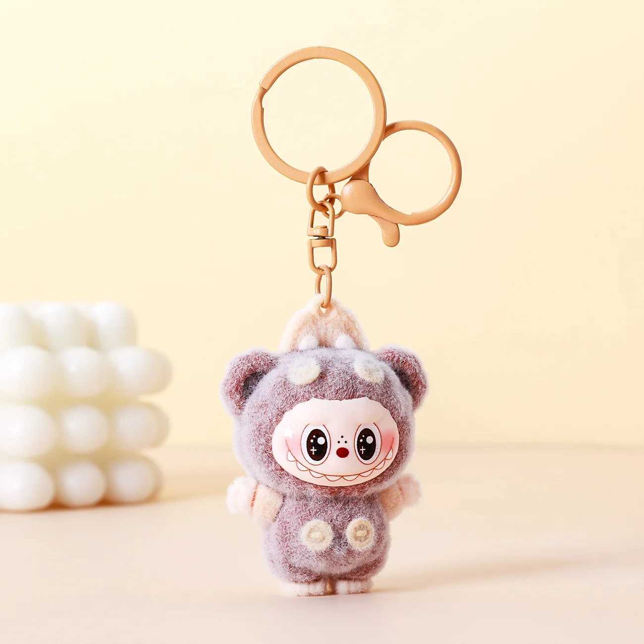 Cute Plush Fabric Bear Keychain Small Pendant Creative Little Gift Schoolbag Pendant Claw Machine Z250607