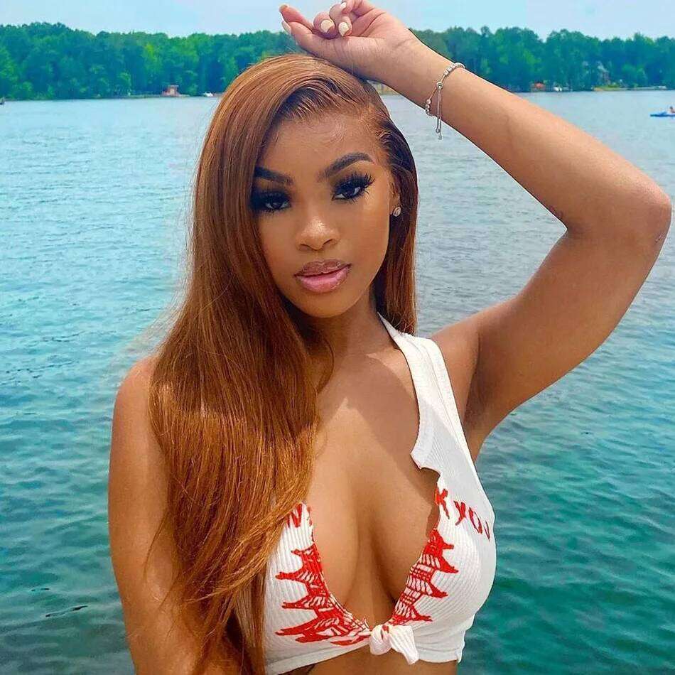 NAMM 13x6 Ginger Colored Front 180% HD Lace Frontal Straight Honey Blonde Color Human Hair Wigs