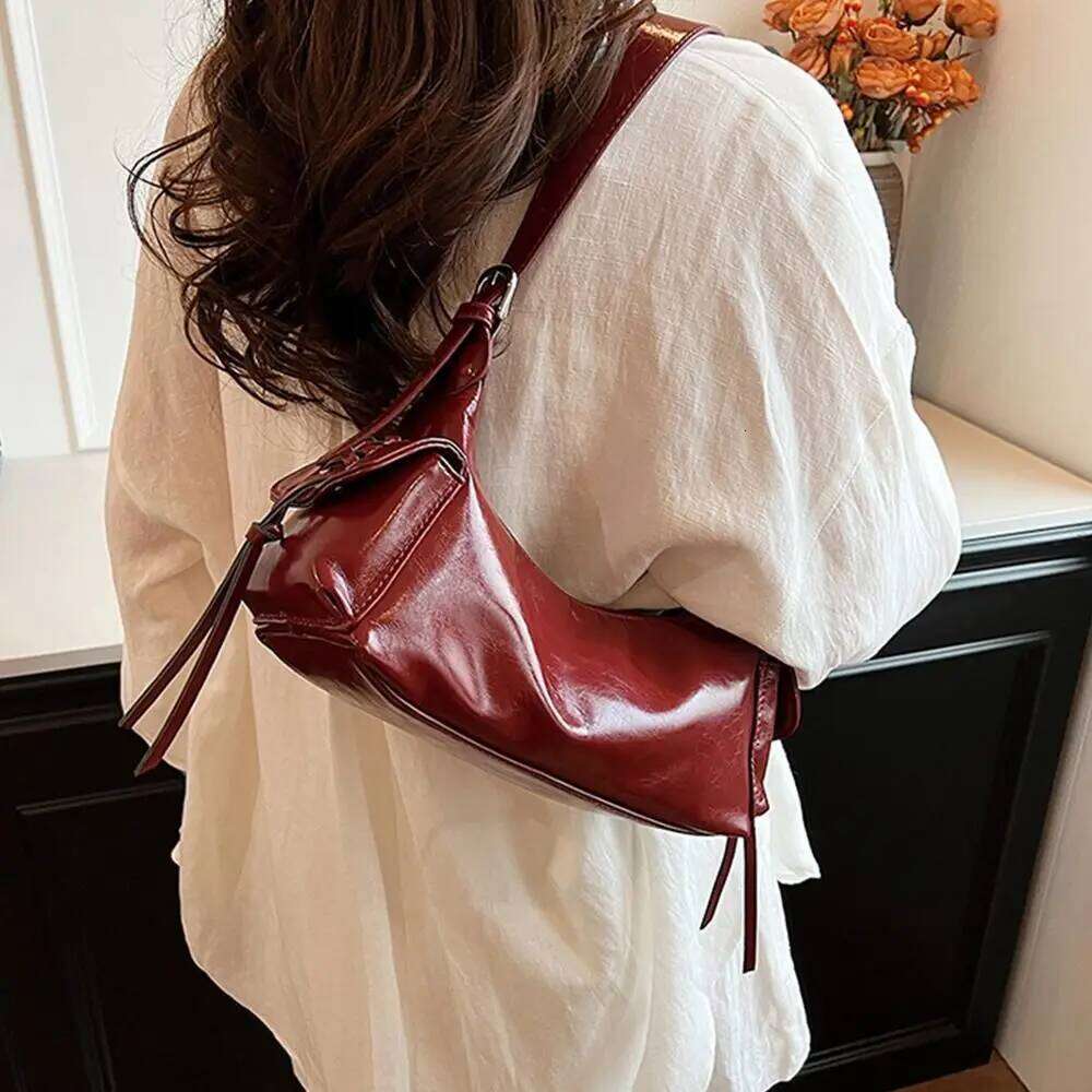 Creative Gift Large Capacity Shoulder Bag PU Y2K Handbag Haruku Sier Color Clutch Purse Shopping
