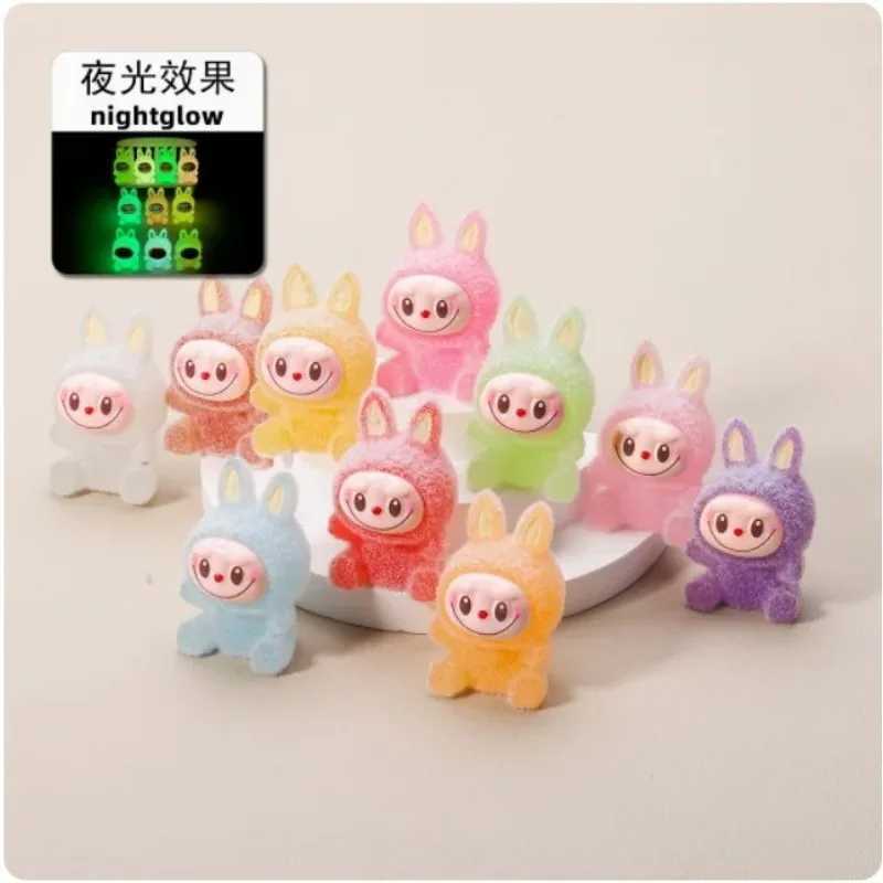 Mini Labubu Doll Macaron Plush Cute Mini Doll Anime Figurine Model Ornament Cute Blind Bag Keychain Pendant Mystery Box Gifts XJ250607