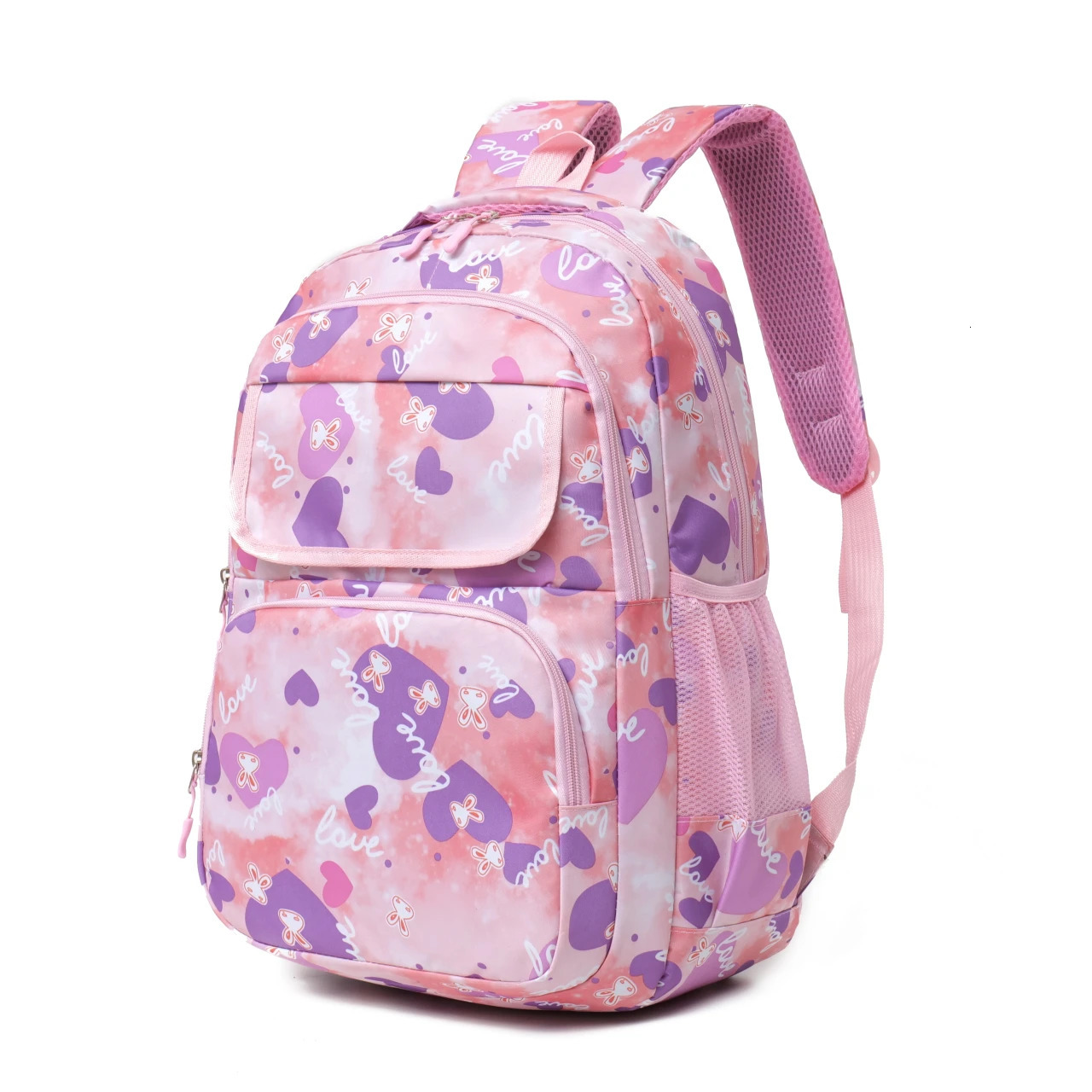 HighAesthetic StainResistant Nylon Printed DoubleShoulder Backpack for Primary School Students Grades 36 Large Capacity 250605