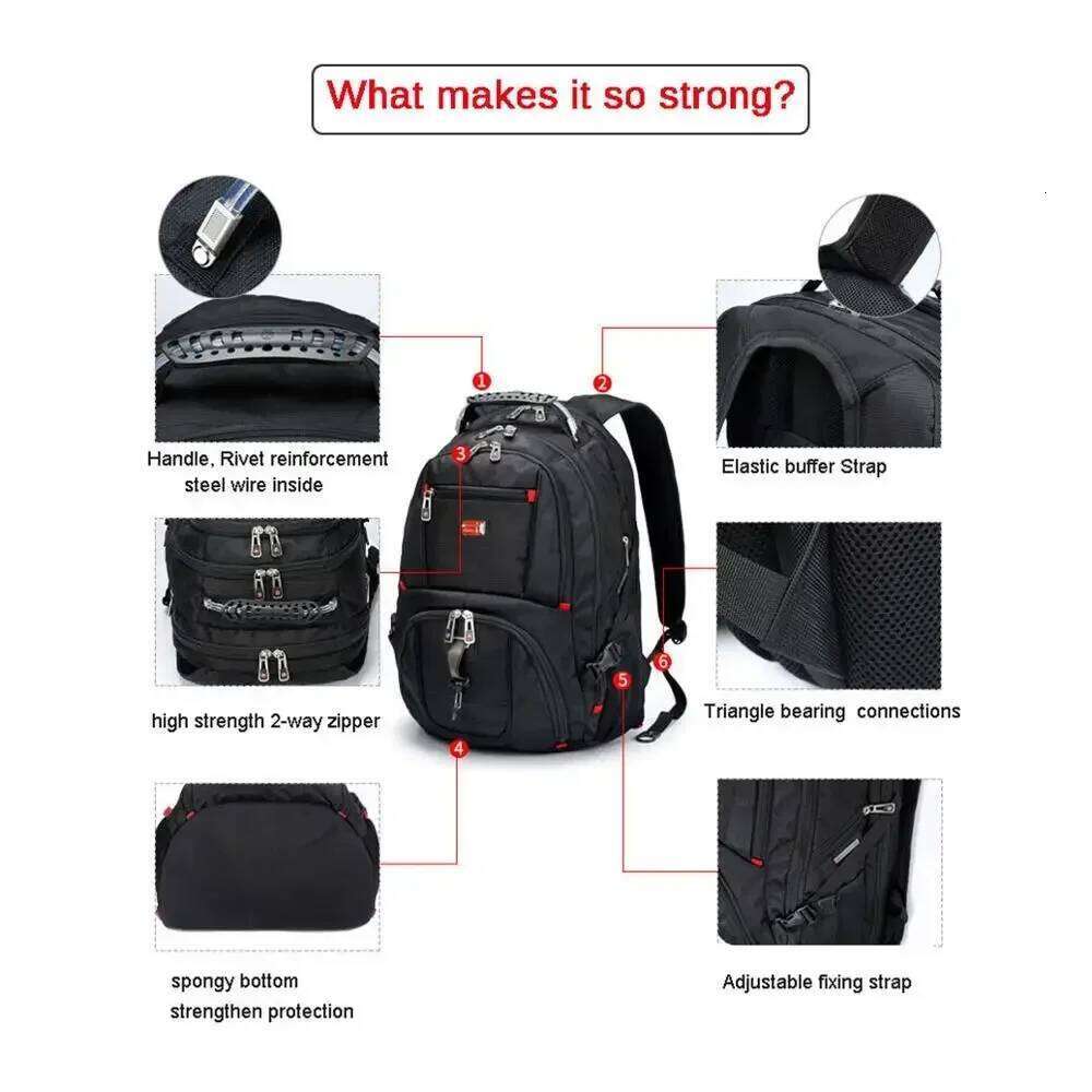 Multifunctional Bags Durable 17 Inch Laptop Backpack, Travel Bag,College Bookbag,Usb Charging Port,Water Resistant