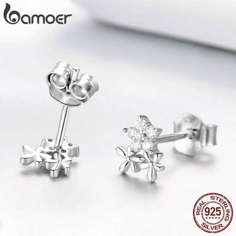 BAMOER 925 Sterling Silver Jewelry Sets Clear Cubic Zircon Shining Star Necklace Women Ring Jewelry Set Luxury Jewelry ZHS097 Z250607