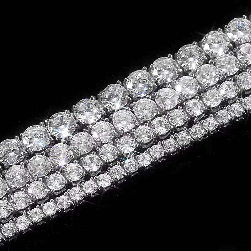Gold-Plated Hip-Hop CZ Cubic Zirconia Women's Tennis Bracelet