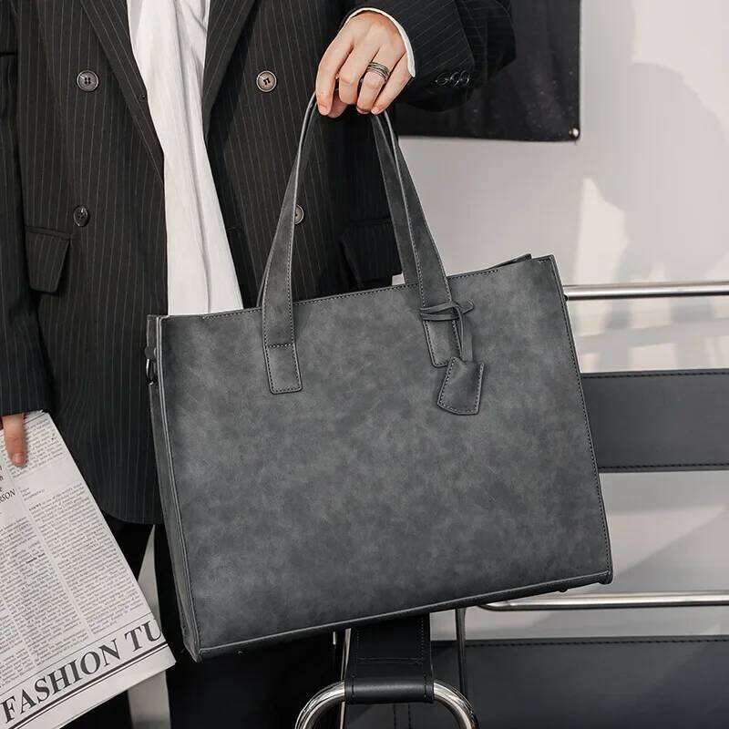 Fashion Retro Men's Messenger Tote Large Capacity Crossbody Men Handbag Multifunctional Pu Leather Shoulder Bag Bolsas