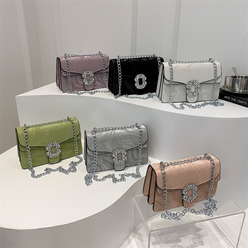 Luxury Brand Designer Bag Elegant Simple Fashion Korean Style Chain Shoulder Crossbody Bag For Women 2024 Summer New Trendy Versatile Small Square Bag