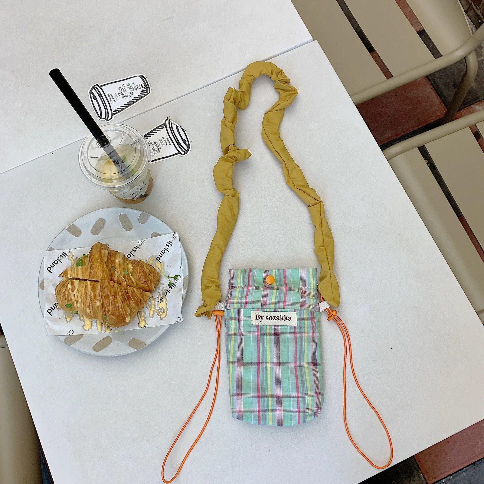 Small Shoulder Bags Canvas Women Mobile Phone Bags Mini Female Messenger Purse Lady Wallet CrossBody Bag Plaid Wallet 250606