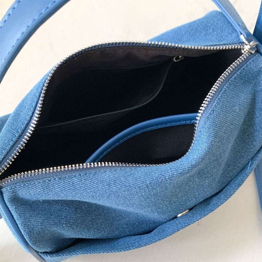 Blue Denim Artistic 2025 Summer New Small Square for Women Fashion Niche Casual Shoulder Bag Korean Style