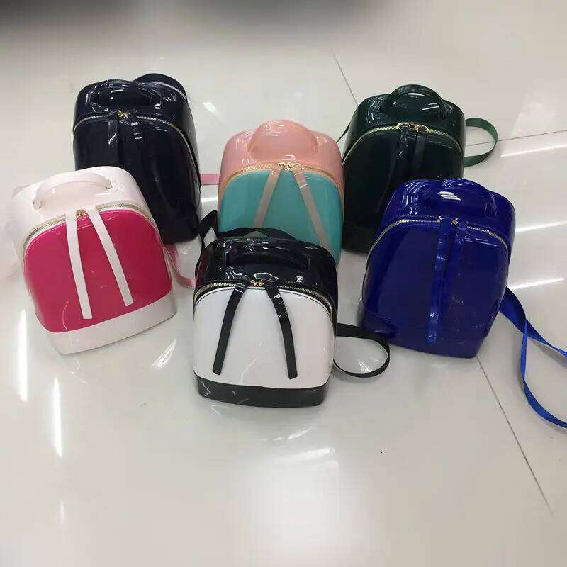 Hot Candy Color Summer Jelly Backpacks Waterproof PVC School Plastic Silicone Women Shoulder Bags Girls S L Size 046