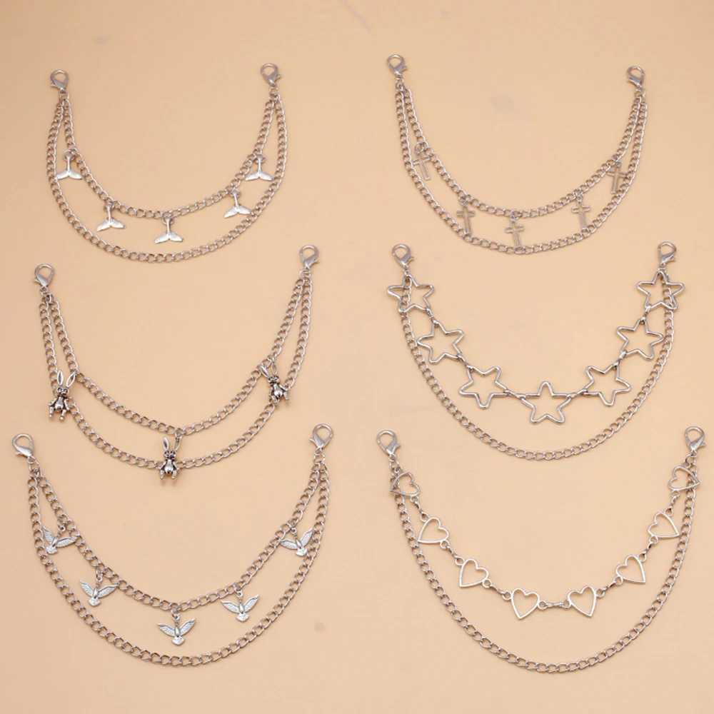 Y2k Metal Chain Strap for Bags Multi-layer Bag Chain Personality Bag Handle Pendant Fashion Delicate Metal Chain Ornaments XJ250607