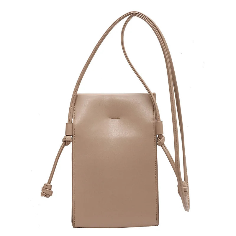 Fashion Versatile Crossbody Bag Ins Simple Soft Leather Shoulder Bag Women Light Zero Wallet Mobile Bag 250606