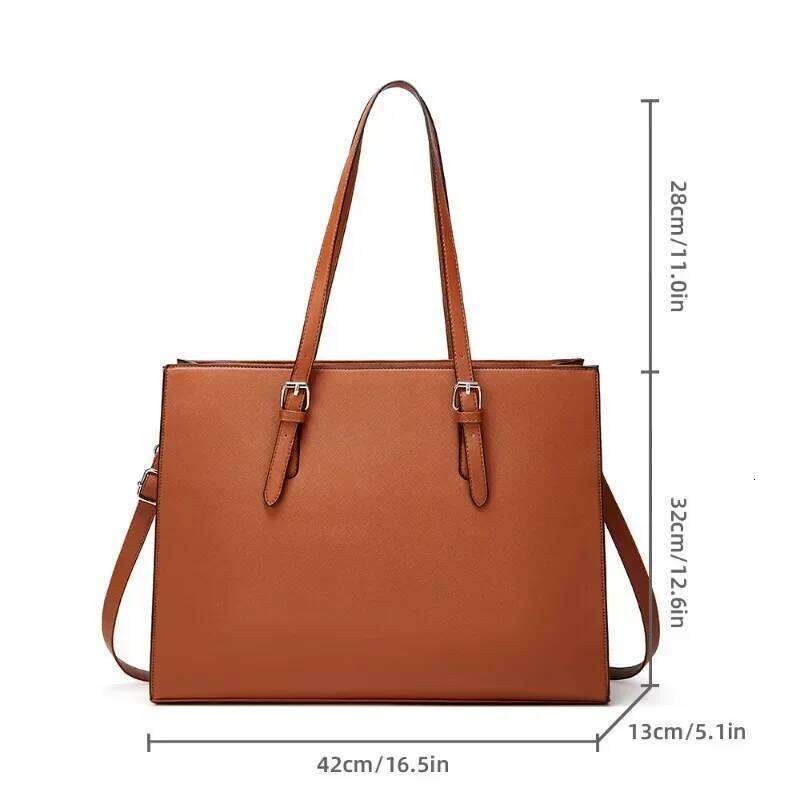 Vintage Design Women's Large Capacity Tote Bagfemale Commuting Business Laptop Bag Office Lady Professional Work Briefcase