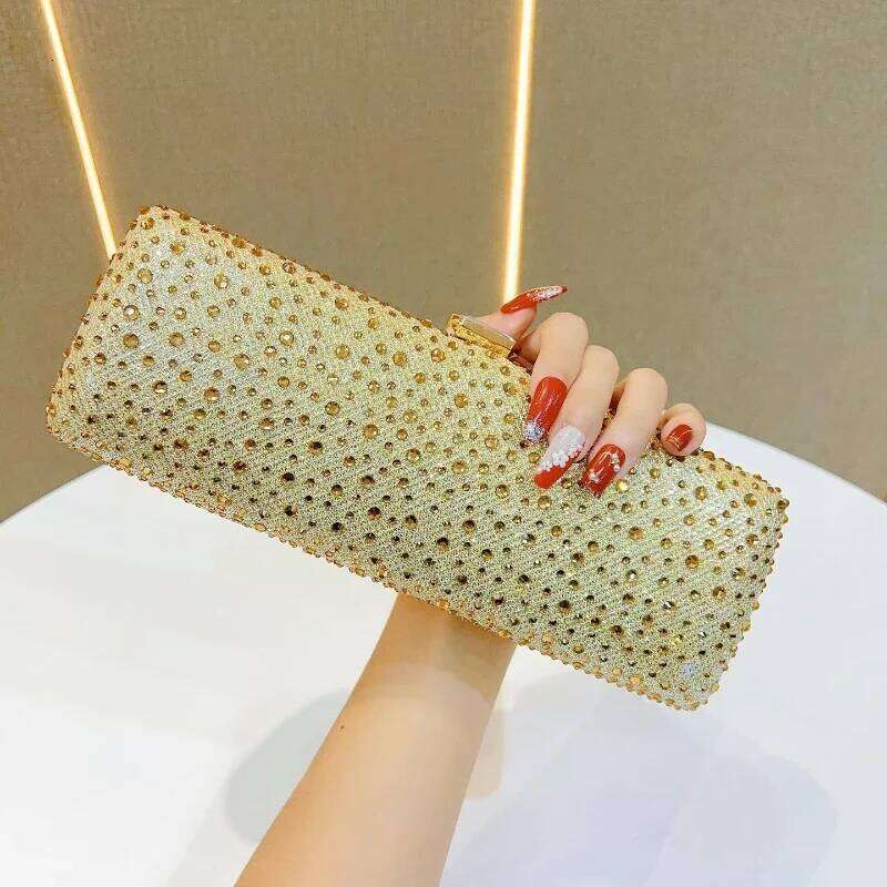 Blingbling Purses For Women Full Sparkling Evening Bags Fashion Dia Inlaid Formal Baguette Handbag Trendy Clutch Bag