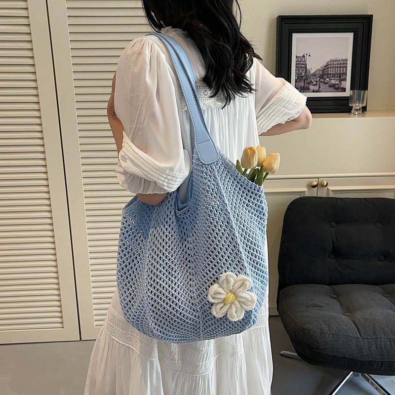 designer Forest Style Artistic Beach Vacation Travel Bag 2025 New Handwoven Large Capacity Shoulder Tot