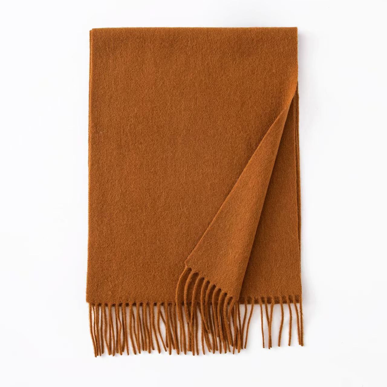 T916 wool scarf autumn and winter new solid color scarf ladies all-match neck thick warm shawl simple tassel
