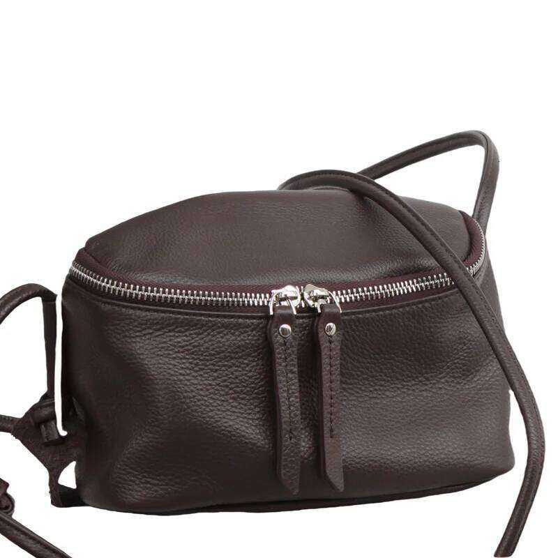 Real Leather Mini Square Women Fashion Lightweight Crossbody Thin Strap Samll Handbag Everyday Purse Shoulder Bag