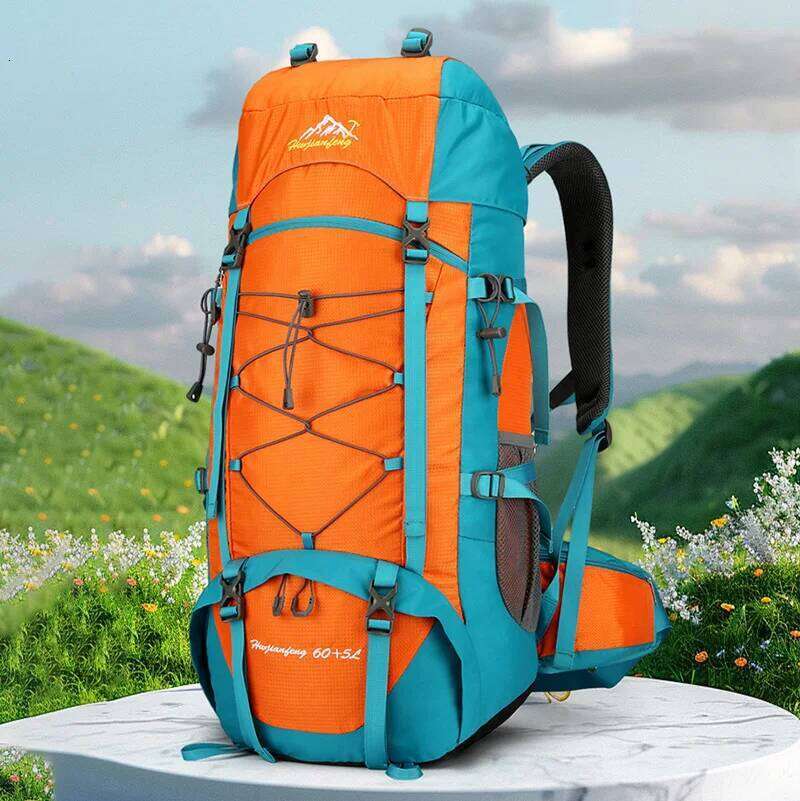 65L Outdoor Mountaineering Backpack Large Capacity Multifunctional Bag Shoes Compartment Sturdy Travel Climbing Hiking Bags