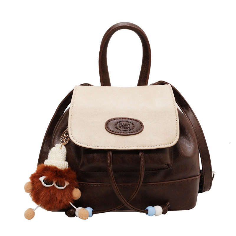 designer Vintage Versatile Denim Patchwork Backpack 2025 Autumn Winter New Trend Simple Casual Student Cute Shoulder Bag