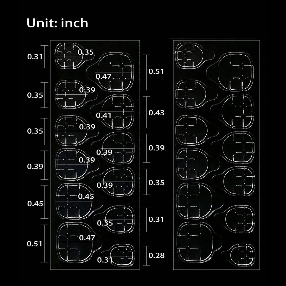 100Sheets2400Pcs Wearing Nail Manicure Special Super Sticky Jelly Glue Waterproof Back Sticker Invisible Doublesided Gel 250605