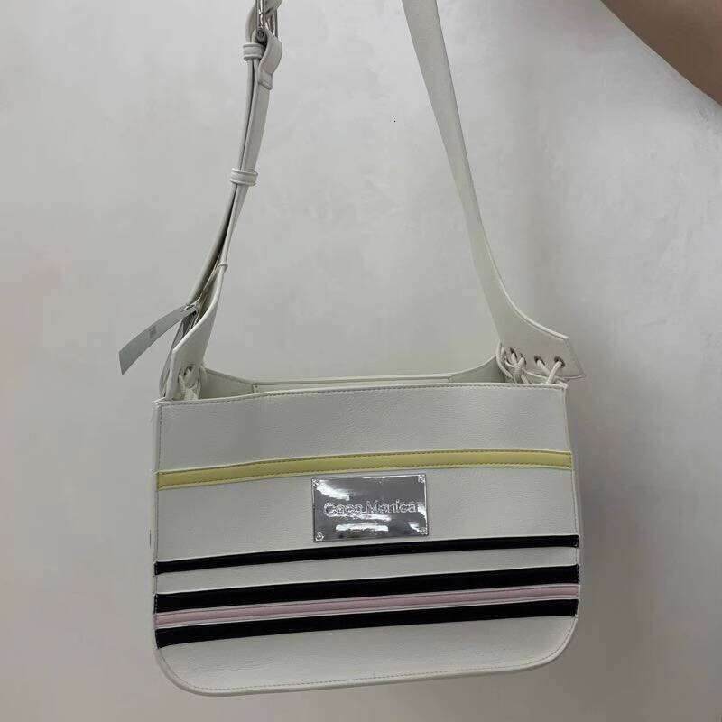 High End Spring Summer New Trendy Fashion Striped Belt Buckle Wide Strap Single Shoulder Crossbody Women s Bag