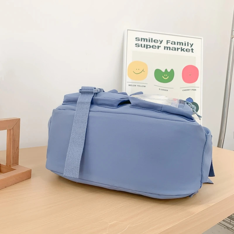 Cute Nylon Backpack for Girls Schoolgirls and Ladies MultiPocket Student School Bag 250605